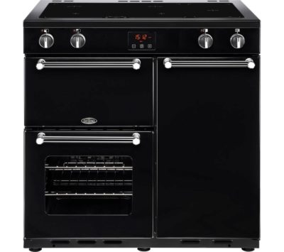 Belling BELLING Kensington 90 cm Electric Induction Range Cooker - Black & Chrome Belling BELLING Kensington 90 cm Electric Induction Range Cooker - Black & Chrome